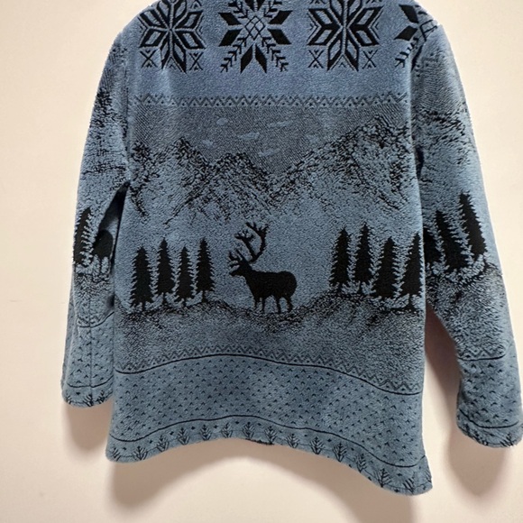 Vintage Fleece Jacket with Nature Design - Women’s Size 1X - 90’s Cottagecore - Picture 2 of 5
